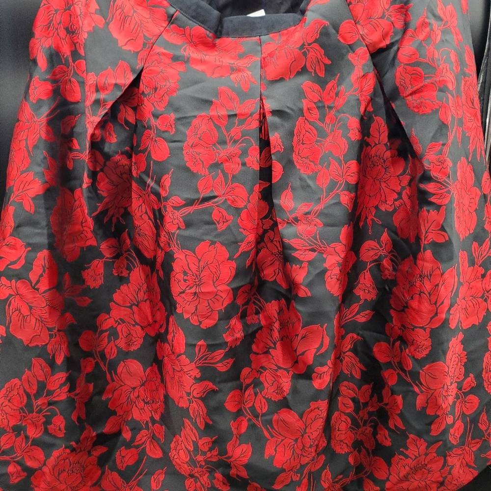 Talbots size 10 red floral skirt